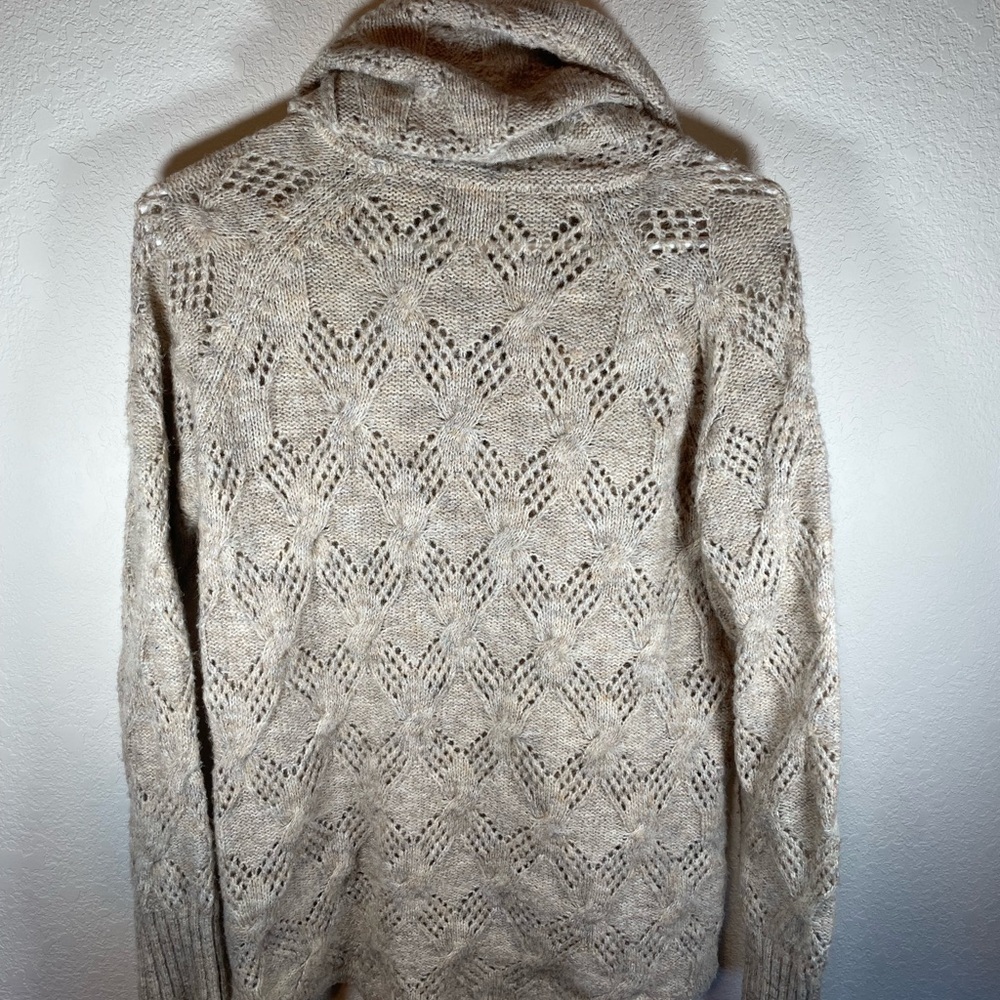Royal Robbins Sierra Oatmeal Open Knit Cowl Neck Sweater - Picture 7 of 7